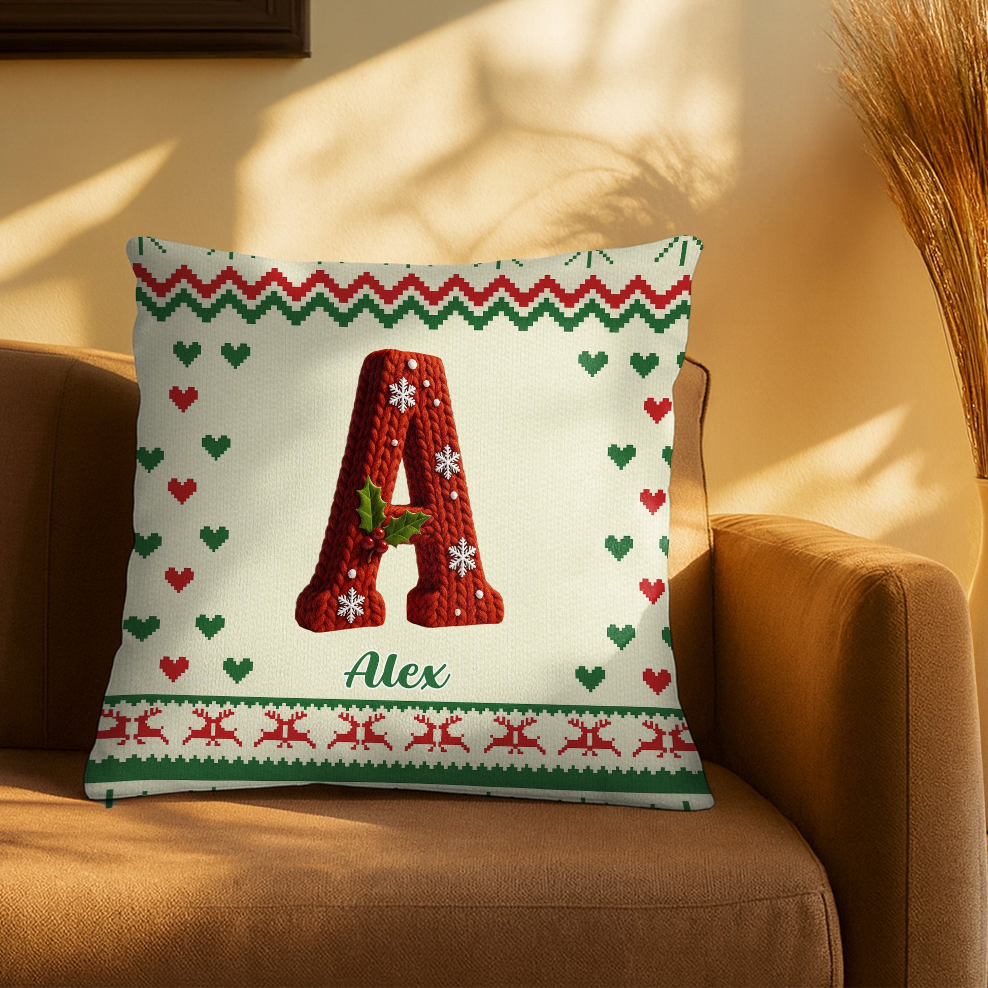 Celebrate The Festive Season With Holiday Motifs Pillow