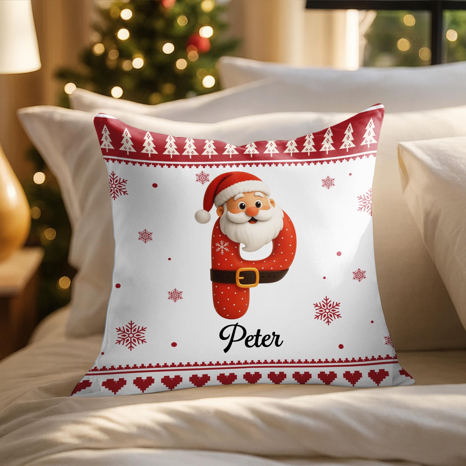 Charming Santa Claus Holiday Festive Pillow