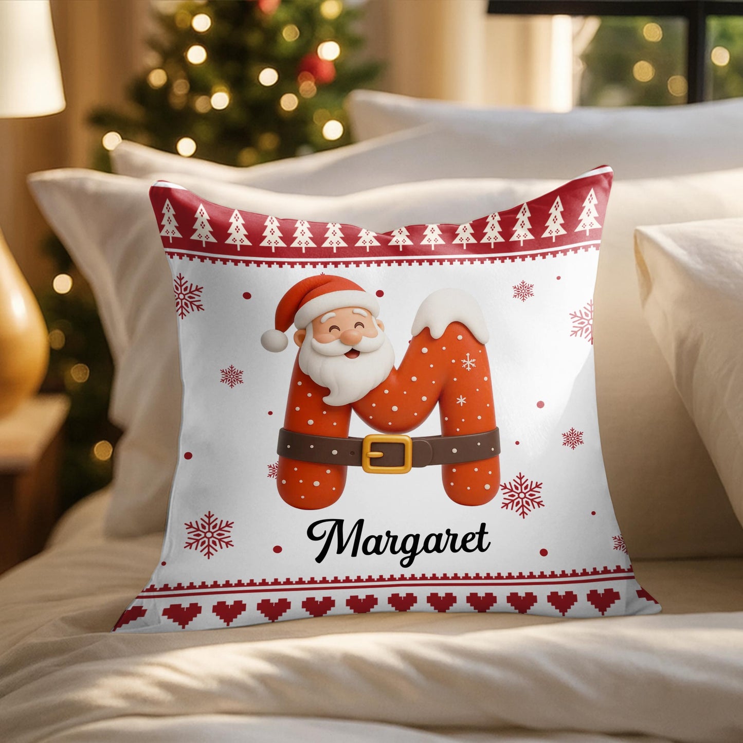 Charming Santa Claus Holiday Festive Pillow