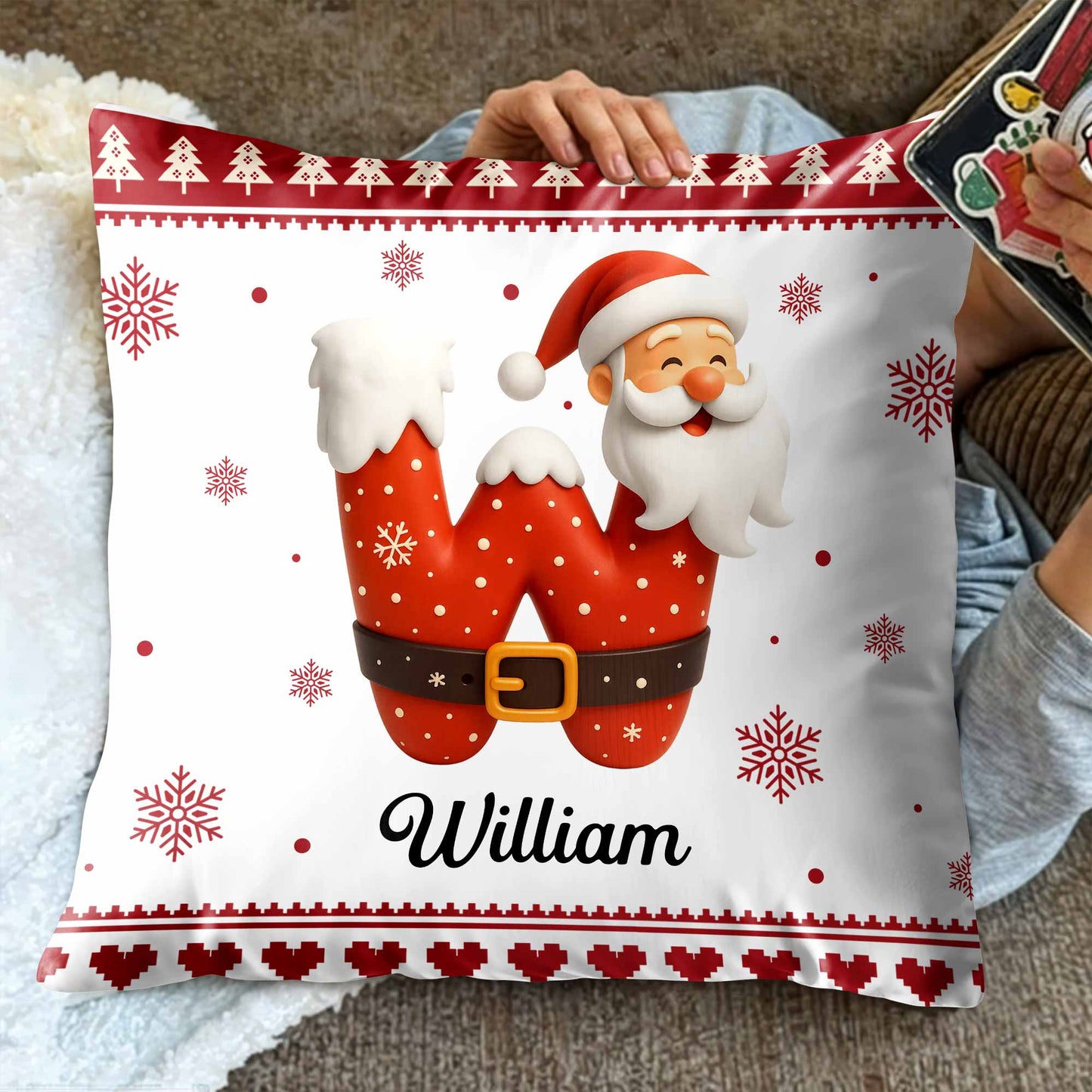 Charming Santa Claus Holiday Festive Pillow