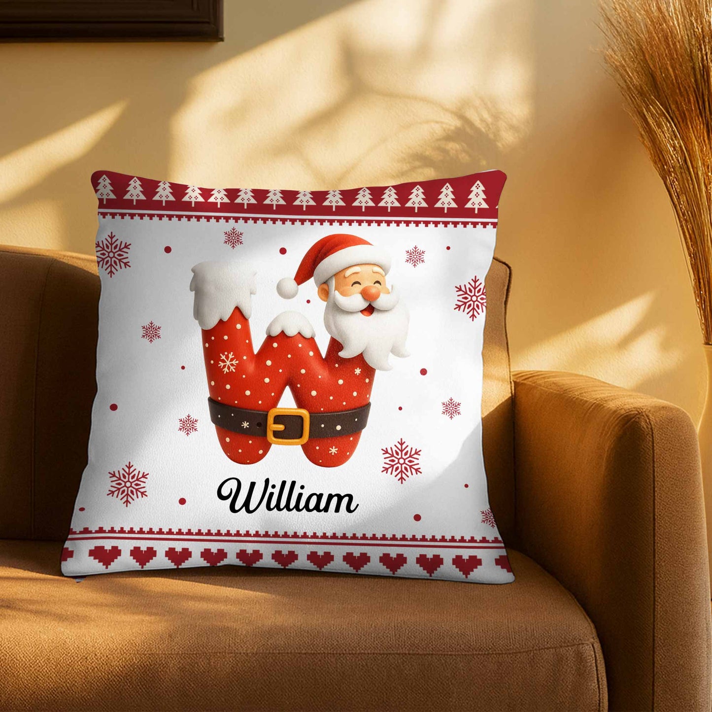 Charming Santa Claus Holiday Festive Pillow
