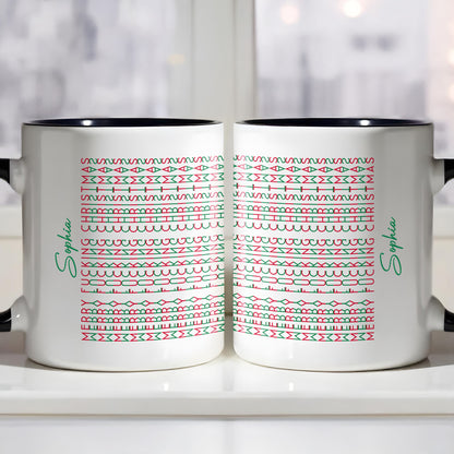 Customizable Name With Geometric Patterns Mug