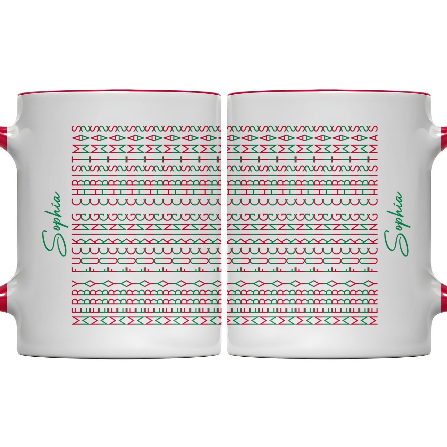 Customizable Name With Geometric Patterns Mug