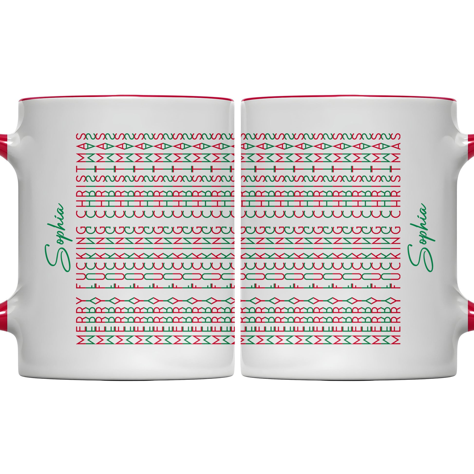 Customizable Name With Geometric Patterns Mug