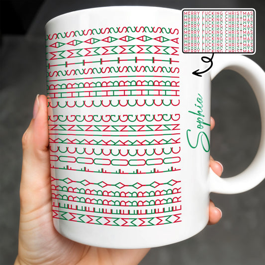 Celebrate Your Unique Style With Aztec Patterns - Personalized Custom Coffee Mug - XMAS154_MG