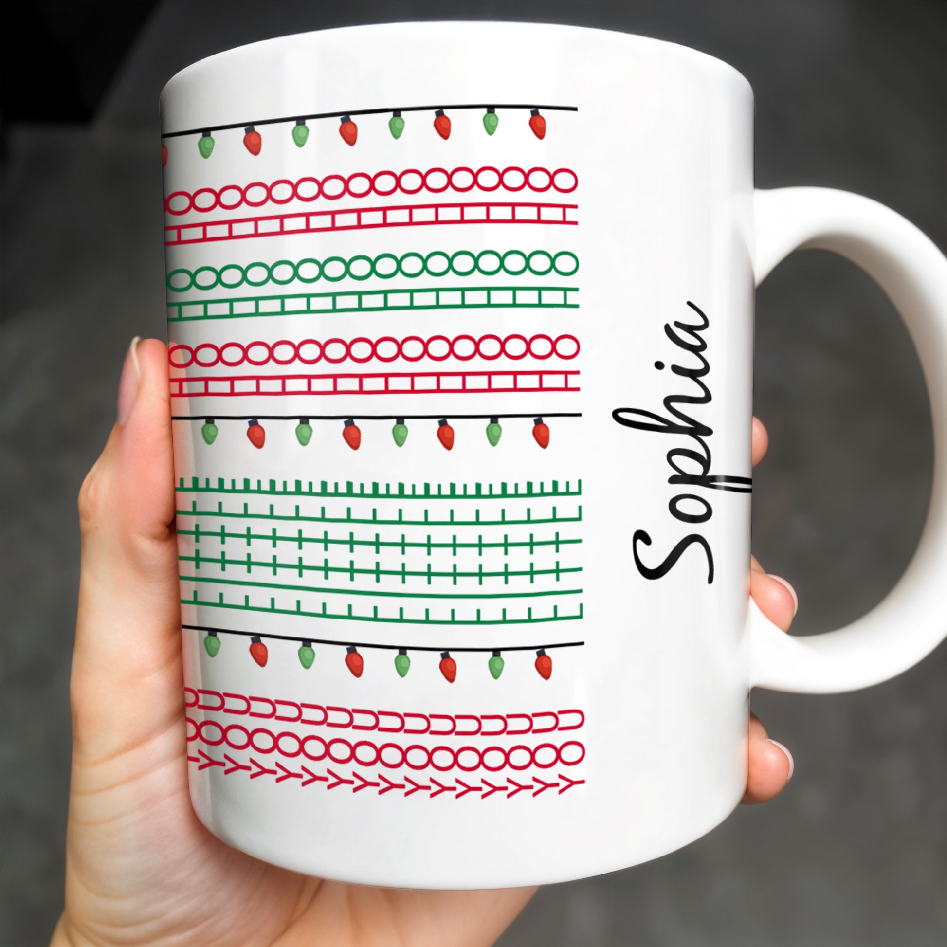 Customizable Name With Festive Light Strings