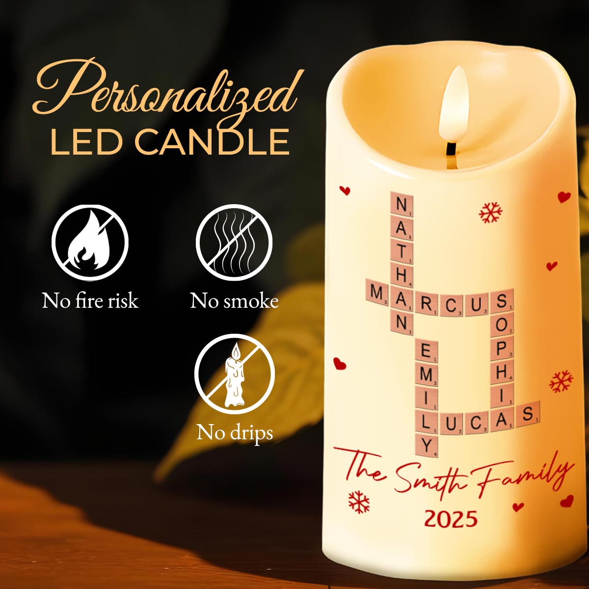 Celebrate Your Family's Special Moments With Hearts And Snowflakes