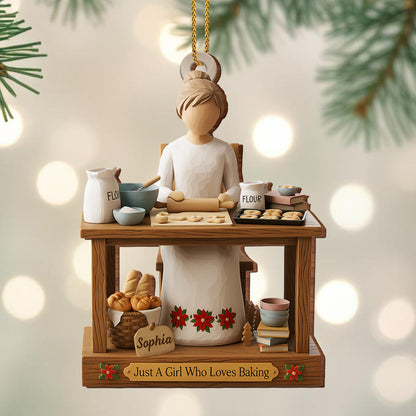 Just A Girl Who Loves Baking, Baking Tools Ornament