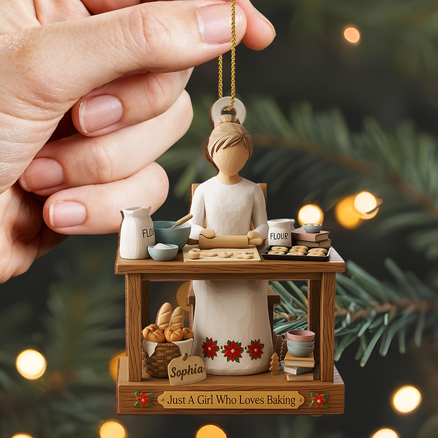 Just A Girl Who Loves Baking, Baking Tools Ornament