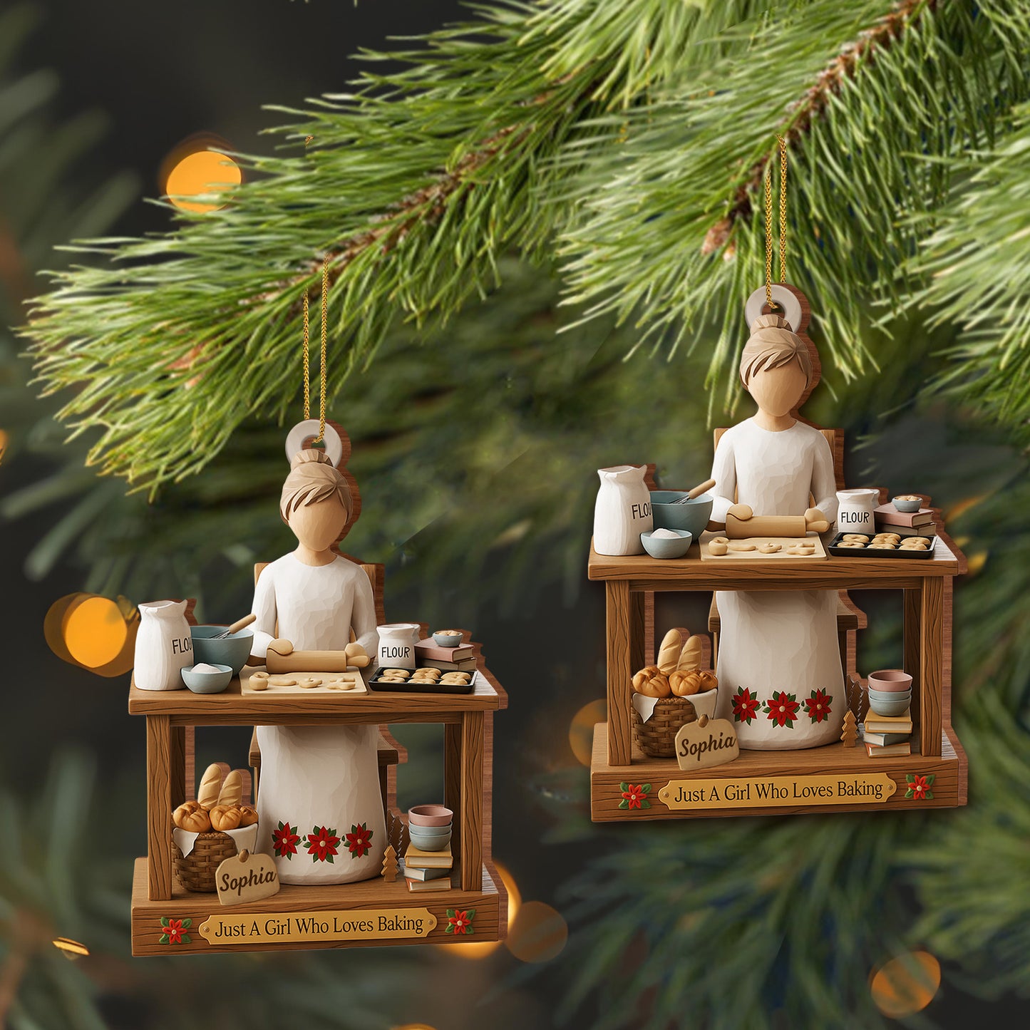 Just A Girl Who Loves Baking, Baking Tools Ornament