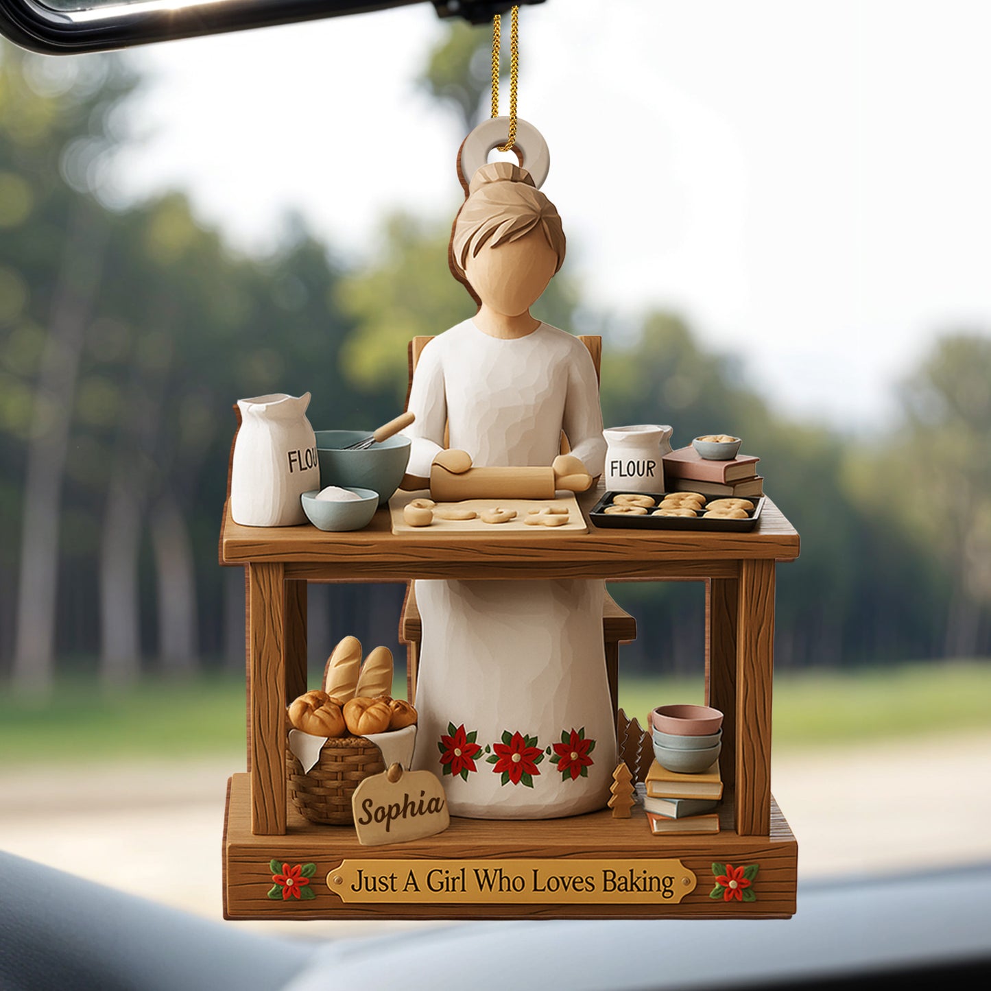 Just A Girl Who Loves Baking, Baking Tools Ornament