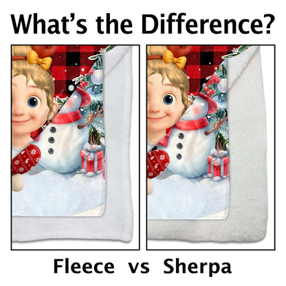 Christmas Movie Watching Blanket With Festive Characters