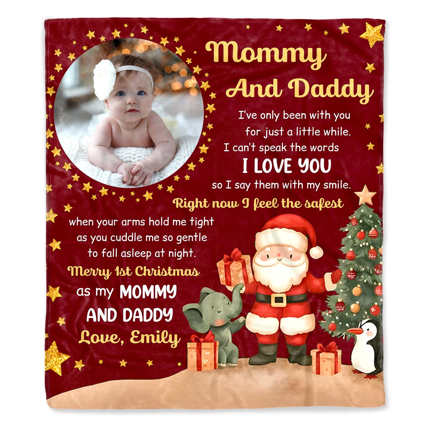 Merry 1st Christmas As My Mommy And Daddy I Love You