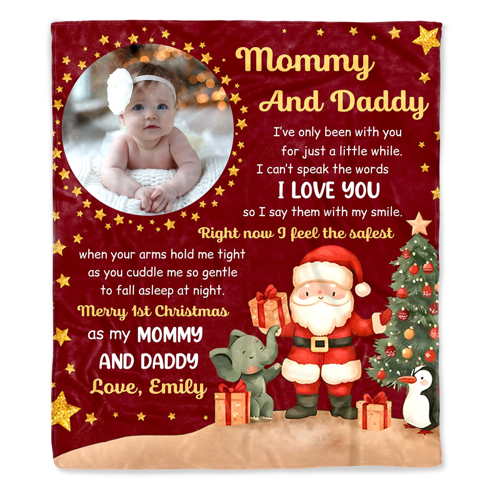 Merry 1st Christmas As My Mommy And Daddy I Love You