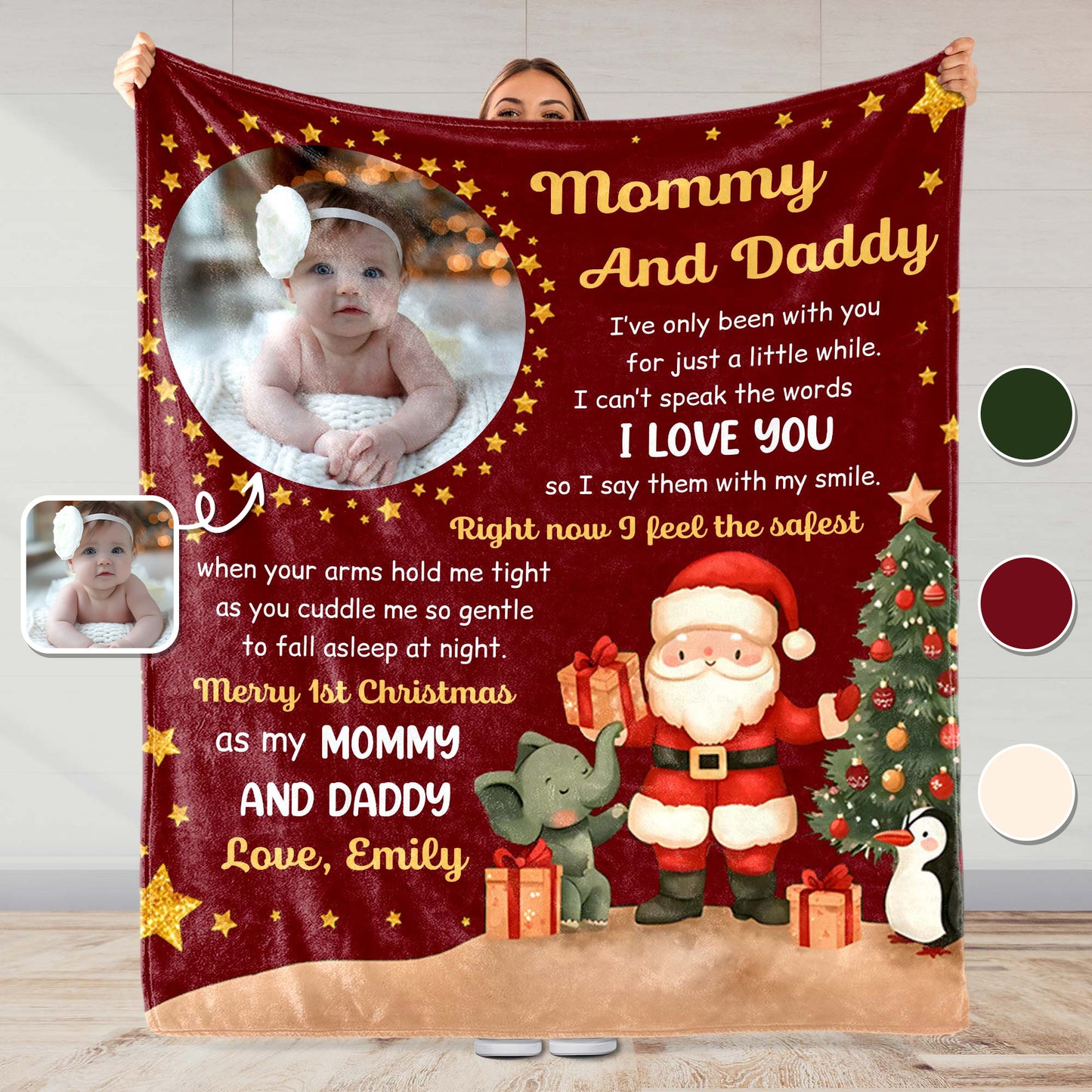 Merry 1st Christmas As My Mommy And Daddy I Love You