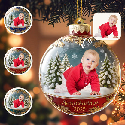 Merry Christmas Baby And Christmas Trees