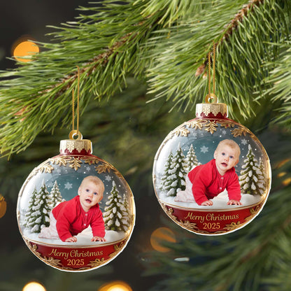 Merry Christmas Baby And Christmas Trees