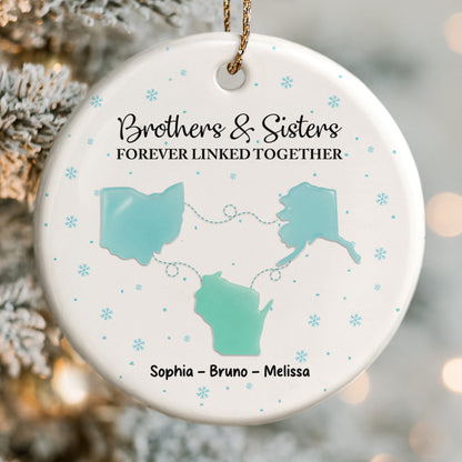 Brothers & Sisters Forever Linked Together With Snowflakes