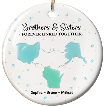 Brothers & Sisters Forever Linked Together With Snowflakes