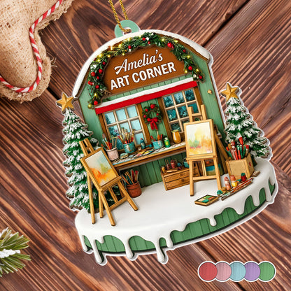 Capture Your Creative Spirit, Art Studio Christmas Ornament