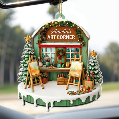 Capture Your Creative Spirit, Art Studio Christmas Ornament