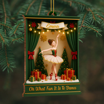 Oh What Fun It Is To Dance With Ballet Dancer And Christmas Tree