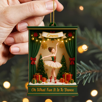 Oh What Fun It Is To Dance With Ballet Dancer And Christmas Tree