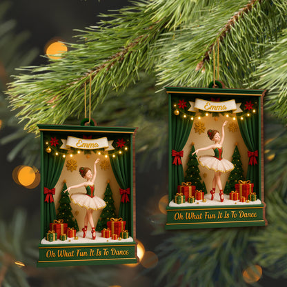 Oh What Fun It Is To Dance With Ballet Dancer And Christmas Tree