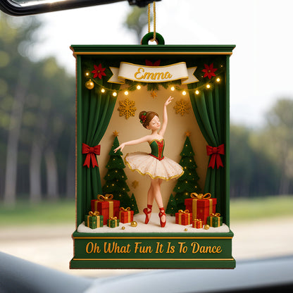 Oh What Fun It Is To Dance With Ballet Dancer And Christmas Tree