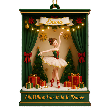 Oh What Fun It Is To Dance With Ballet Dancer And Christmas Tree