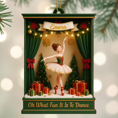 Oh What Fun It Is To Dance With Ballet Dancer And Christmas Tree