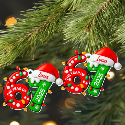 The Year Of 2025, Christmas Lights And Snowflakes