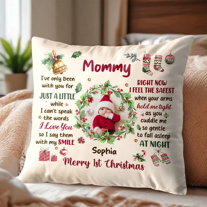 Merry 1st Christmas, Baby Smile And Warm Embrace