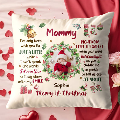 Merry 1st Christmas, Baby Smile And Warm Embrace