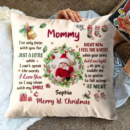 Merry 1st Christmas, Baby Smile And Warm Embrace