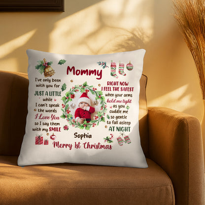 Merry 1st Christmas, Baby Smile And Warm Embrace