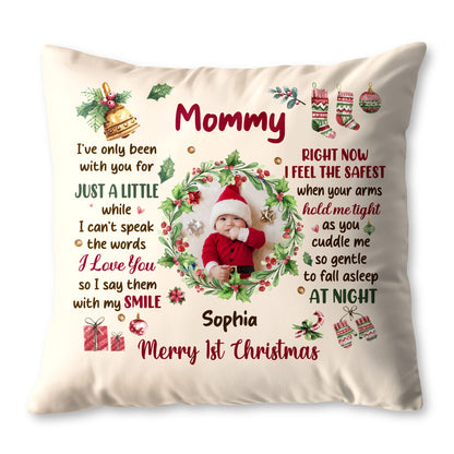 Merry 1st Christmas, Baby Smile And Warm Embrace