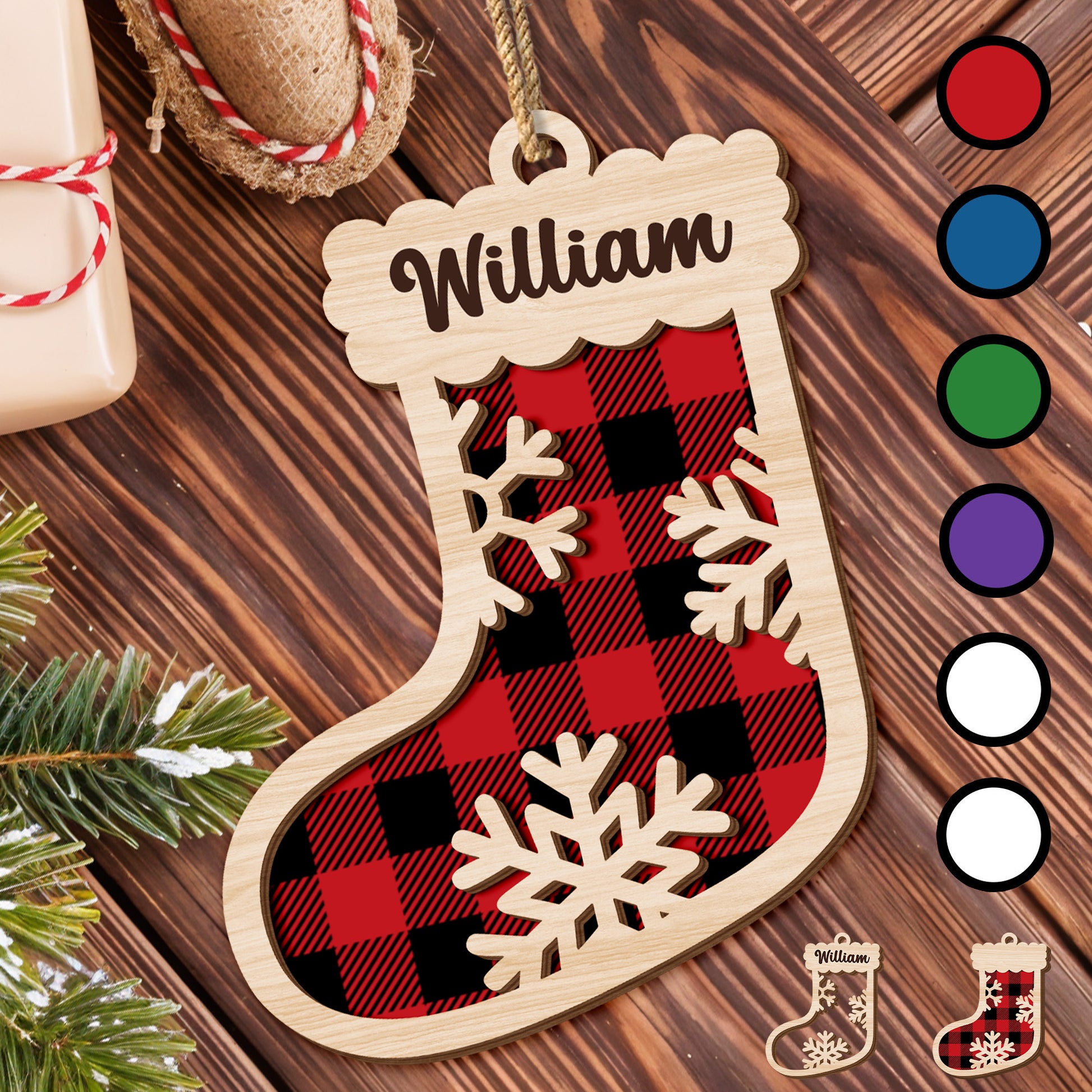 Snowflake Stocking Ornament