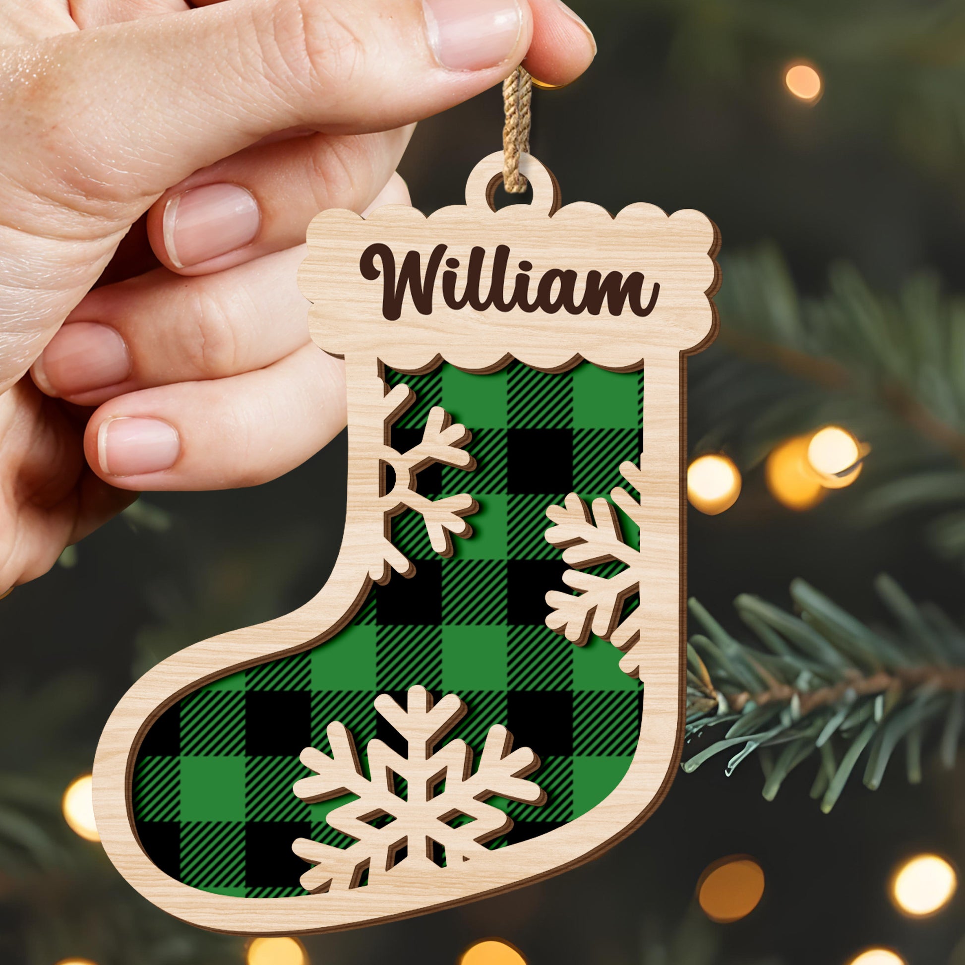 Snowflake Stocking Ornament