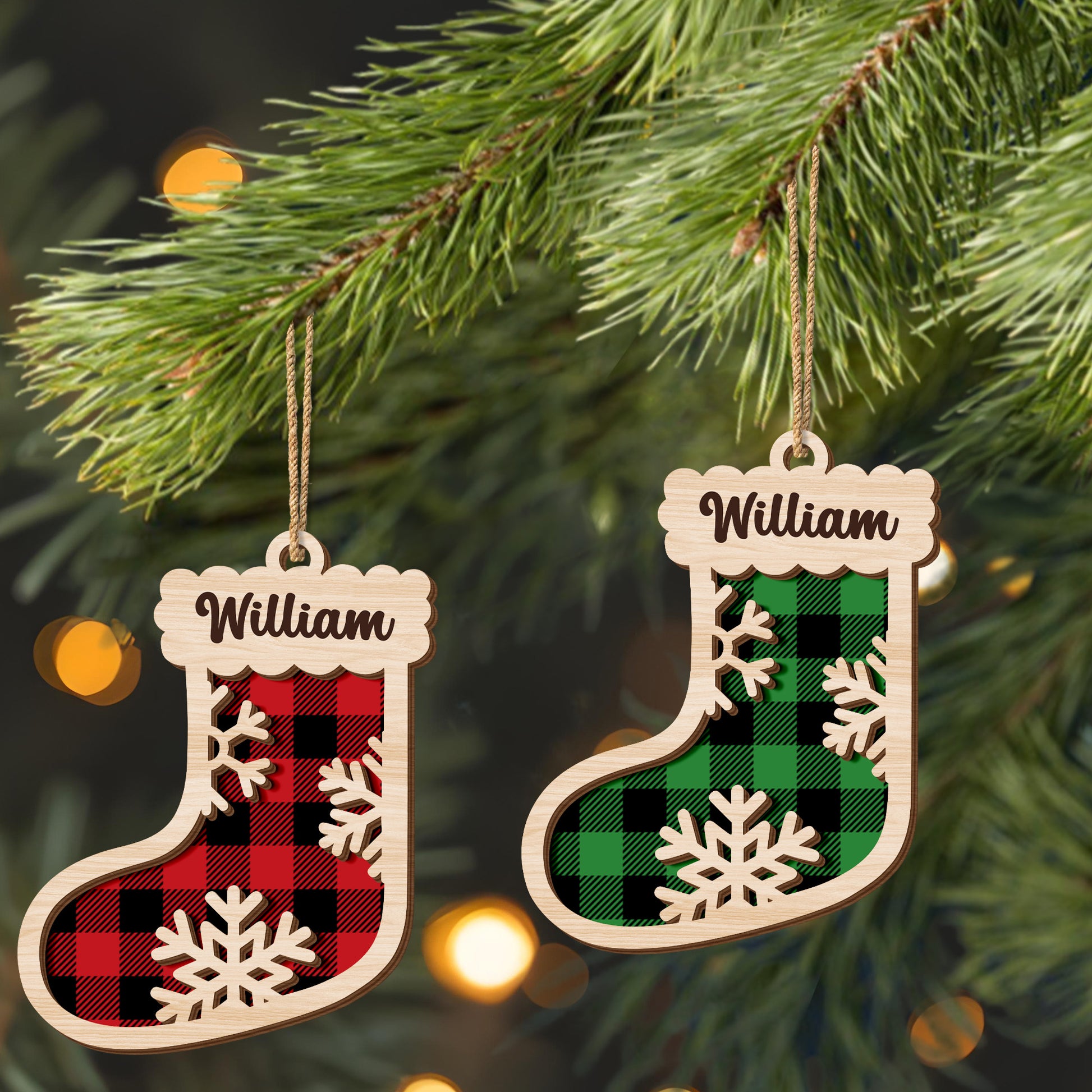 Snowflake Stocking Ornament