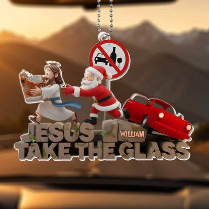 Jesus Take The Glass Featuring Santa Claus and Jesus