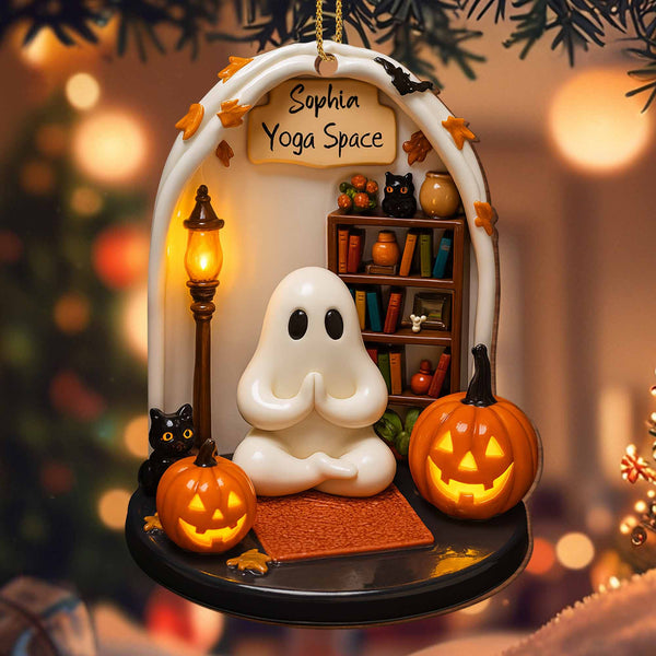 Yoga Space Halloween Pumpkin Ghost Decor