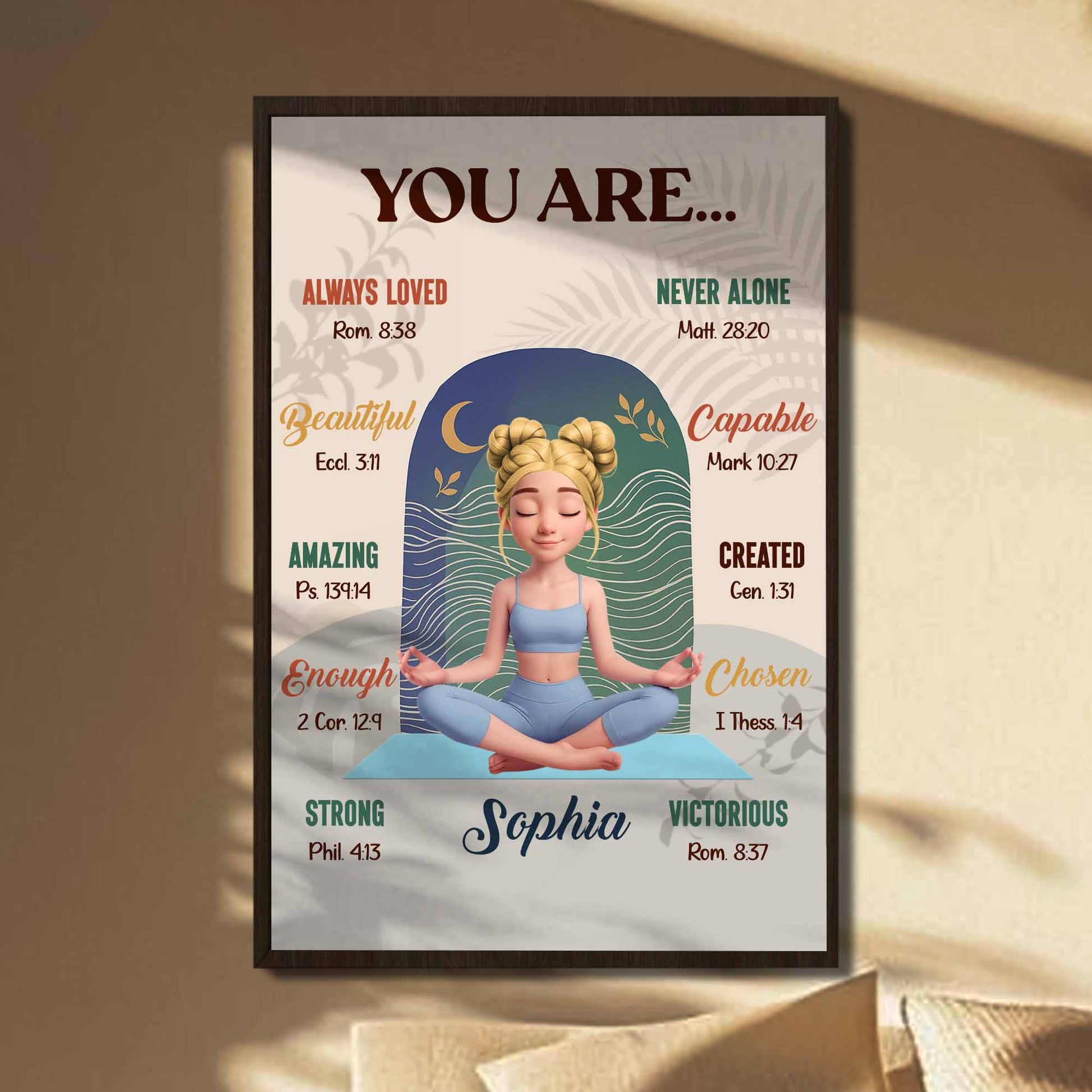 You Are Always Loved, Meditating Girl Inspirational Poster