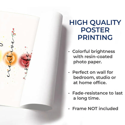 I Am Divine Connected Expressive Loved Strong Creative Safe Poster