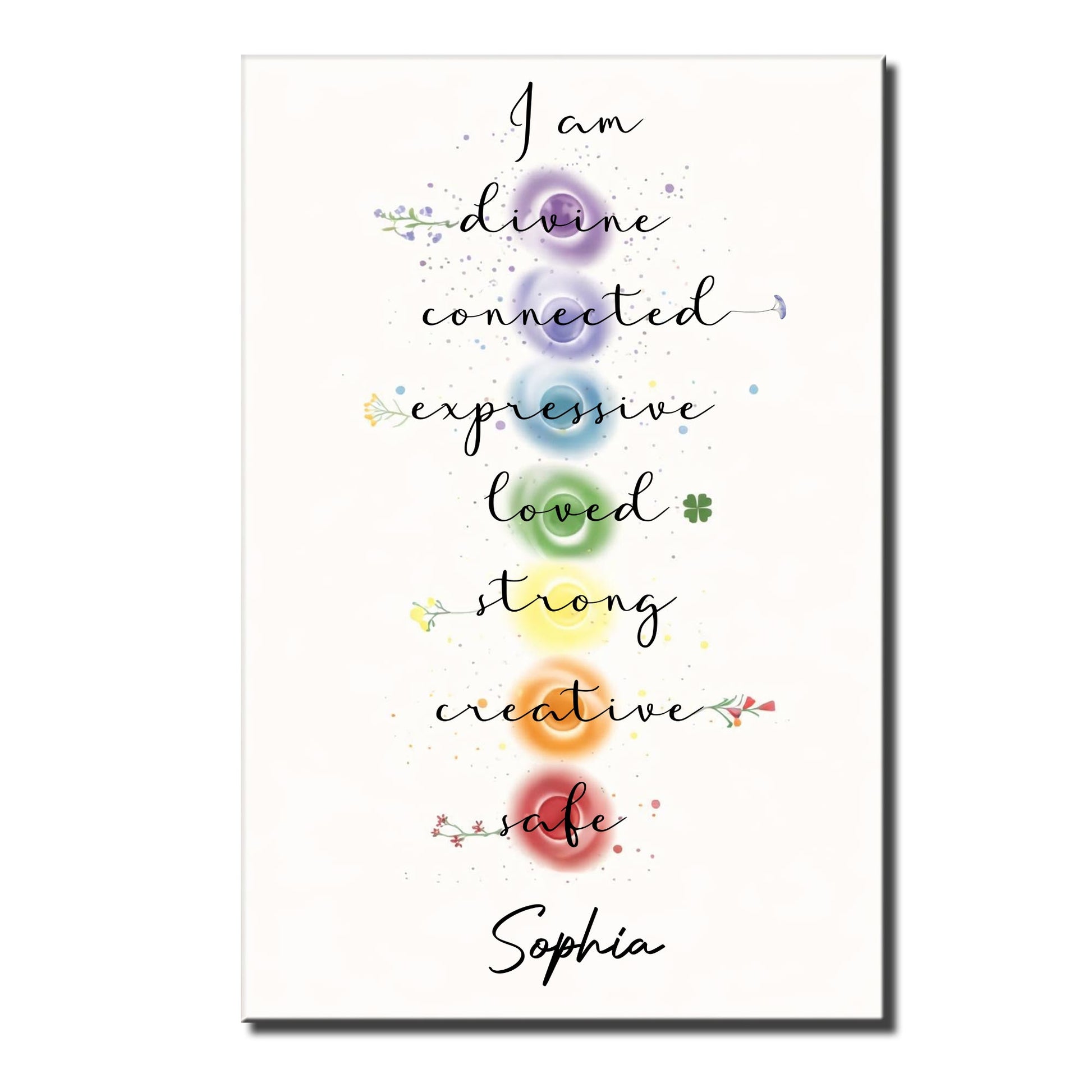 I Am Divine Connected Expressive Loved Strong Creative Safe Poster