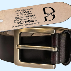 Engraved Leather Belt