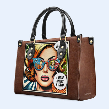 Una chica británica - Bolso de cuero personalizado - british_girl_us_03