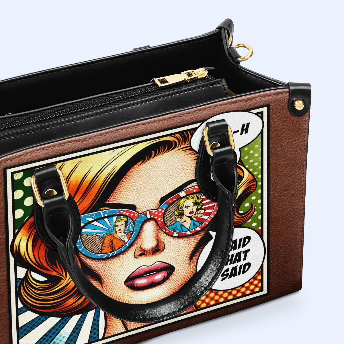 Una chica británica - Bolso de cuero personalizado - british_girl_us_03
