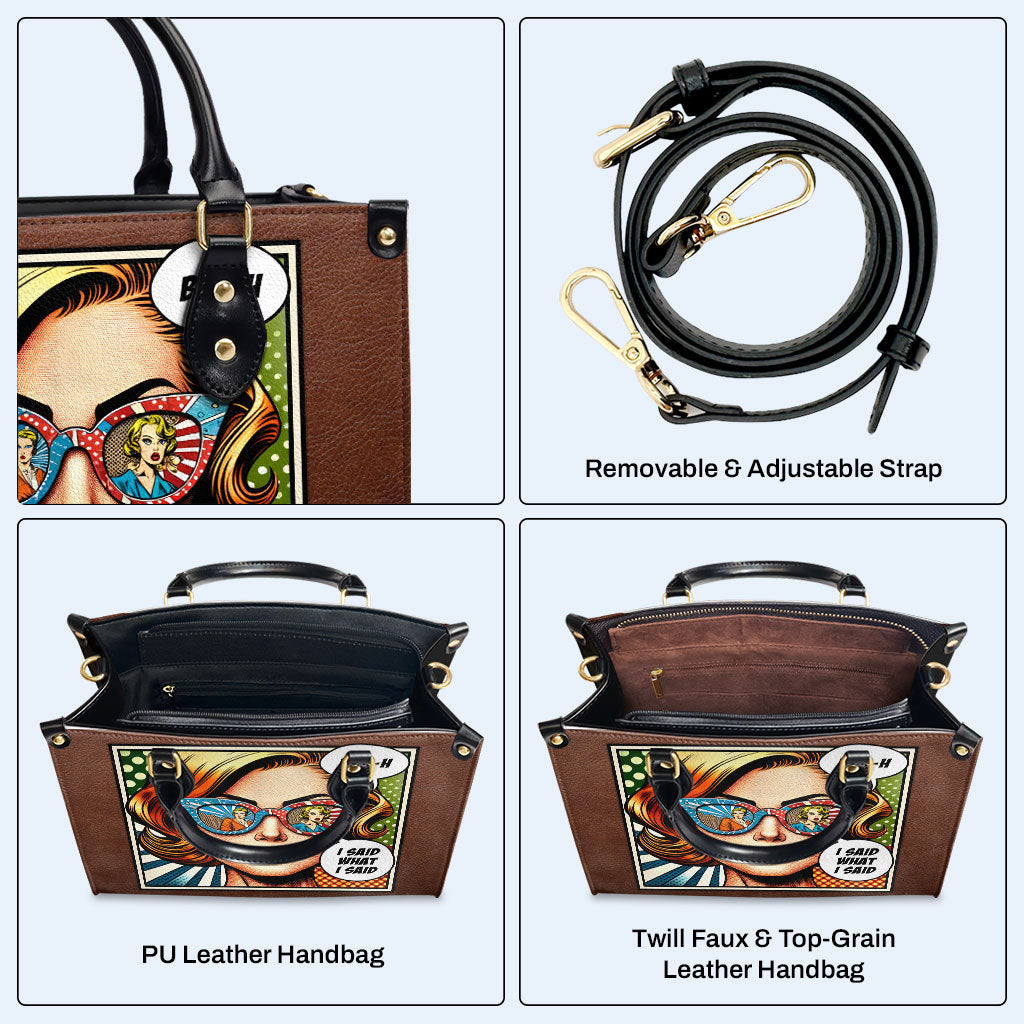 Una chica británica - Bolso de cuero personalizado - british_girl_us_03