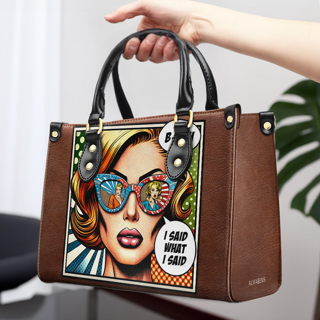 Una chica británica - Bolso de cuero personalizado - british_girl_us_03